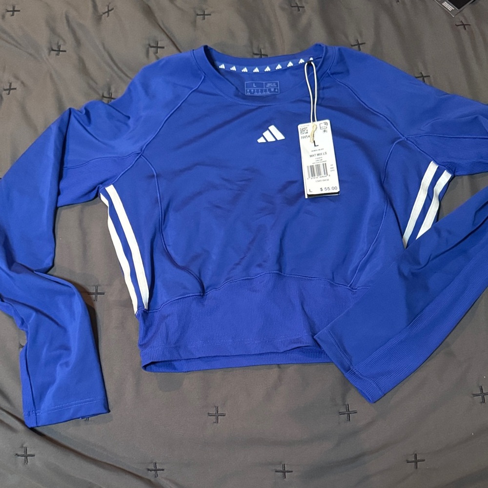 Adidas Royal Blue Long Sleeve Shirt